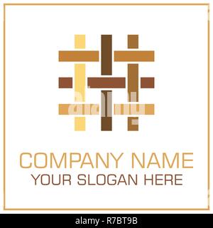 Vector Logo Flooring , Parquet , Laminate , Tiles , Carpentry , Timber for Business or Company Stock Vector