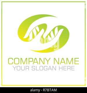 Two Hands Vector Logo Design for Kids / Elder Care Service Stock Vector