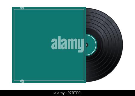 Vector Vinyl in the Box / Cover Mockup / Template Illustration Stock Vector