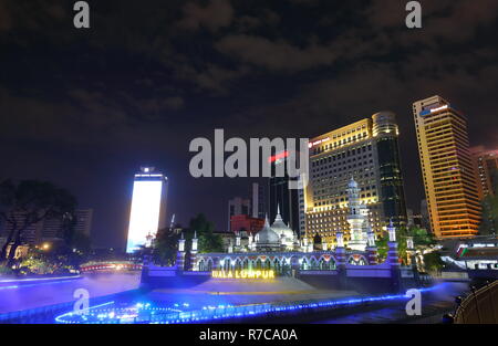 Night cityscape Kuala Lumpur Malaysia Stock Photo