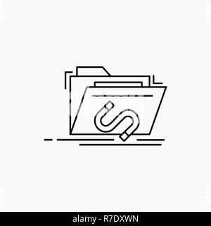 Backdoor, exploit, file, internet, software Line Icon. Vector isolated illustration Stock Vector