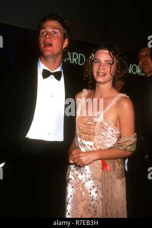 LOS ANGELES, CA - MARCH 29: Actor Chris O'Donnell and actress Gabrielle Anwar attend the 65th Annual Academy Awards on March 29, 1993 at the Dorothy Chandler Pavilion in Los Angeles, California. Photo by Barry King/Alamy Stock Photo Stock Photo