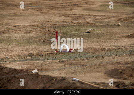 Jericho, Palestine. Autonomous Areas. 09th Dec, 2018. A view of a minefield in the land of monasteries in the area of Qasr al-Yahud 'Castle of the Jews', the third highest holy site in Christianity, considered the baptismal site of Jesus Christ. Clearing work by the international anti-mine charity Halo Trust and the Israeli authorities in the region continues to clear landmines around seven old churches abandoned on the west bank of the Jordan, south of Jericho, since the 1967 Six-Day War. Credit: Ilia Yefimovich/dpa/Alamy Live News Stock Photo