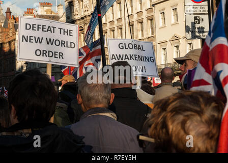 Pro Brexit Rally, London UK, organised by UKIP with far right supporters.