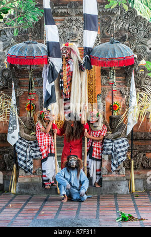 Barong and Kris Dance, traditional Balinese dance, Ubud, Bali, Indonesia Stock Photo