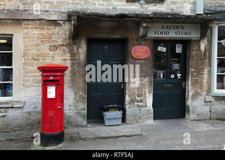 Post office, Lacock, Wiltshire, England, Great Britain, Stock Photo