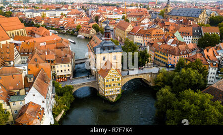 Old town hall or Altes Rathaus, Bamberg, Bavaria, Germany Stock Photo