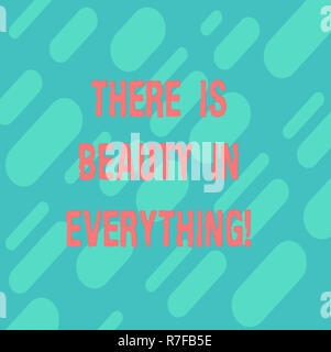 Word writing text There Is Beauty In Everything. Business concept for world is an Endless array of Magic and Wonder Diagonal Repeat Oblong Multi Tone  Stock Photo