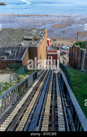 Central Tramway, Scarborough, North Yorkshire, England, UK, Europe Stock Photo