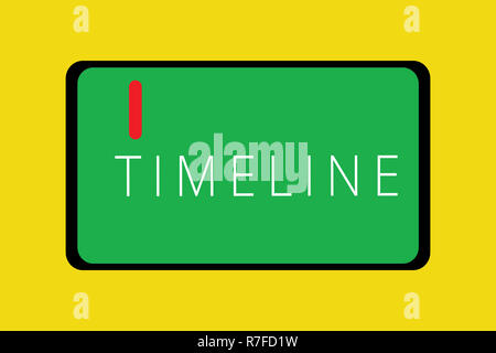 Word writing text Timeline. Business concept for graphical representation of period time on which events are marked Tablet Mobile Smartphone Cellular  Stock Photo