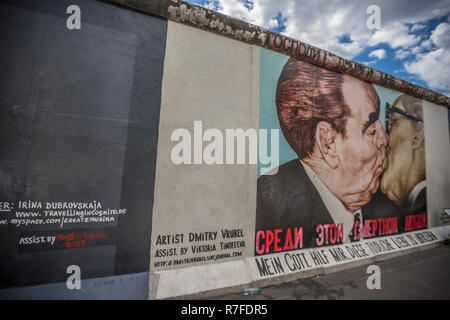 The famous Berlin wall Stock Photo