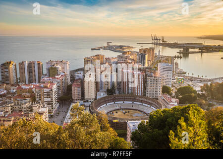 View of Port of Malaga in Spain Stock Photo