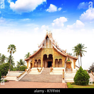 Temple in a traditional laotian style, Royal Palace Museum, Luang Prabang, Laos Stock Photo