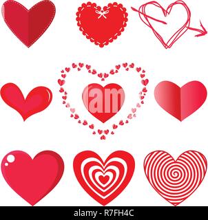 Valentine's Day Patch Icons Vector Set
