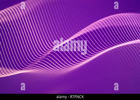 3D Sound waves, visual audio equalizer. Big data abstract visualization. Stock Vector