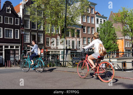 Cyclists in Amsterdam, Netherlands Stock Photo