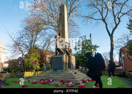 Radcliffe War Memorial on Blackburn Street, Radcliffe, Manchester.