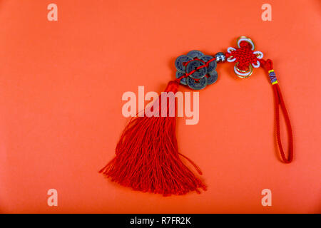 Chinese New Year background. Chinese good luck symbol on red