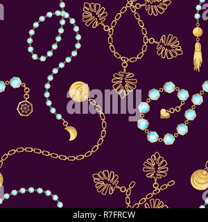 Chain belt pattern fashion design. Stock Vector