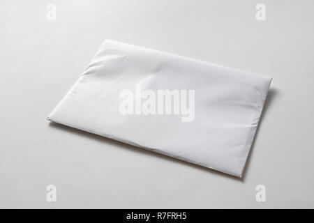 White Business Mail on white background Stock Photo