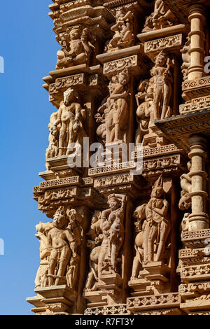 Khajuraho Temple Sculptures Stock Photo