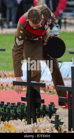 The Duke of Sussex visits the Field of Remembrance at Westminster Abbey. This is be the 90th year of the Field of Remembrance, and the 6th time that His Royal Highness has attended the event.  Featuring: Atmosphere Where: London, United Kingdom When: 08 Nov 2018 Credit: John Rainford/WENN Stock Photo