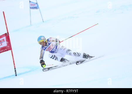 08 Dec. 2018 Val d'Isère, France. Felix Neureuther of Germany competing in men's Giant Slalom Audi FIS Alpine Ski world Cup 2019 Skiing Racing Stock Photo