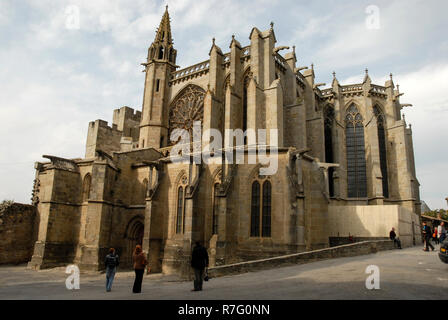 La Basilique Saint-Nazaire (Basilica of Saints Nazarius and Celsus)  at Carcassonne castle in the department of Aude in the region of Occitanie in So Stock Photo