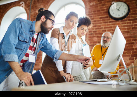 Working meeting of analysts Stock Photo