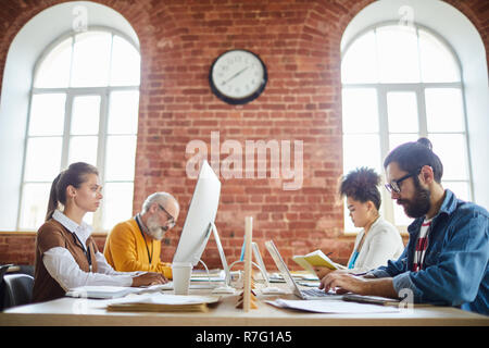 Co-working in office Stock Photo