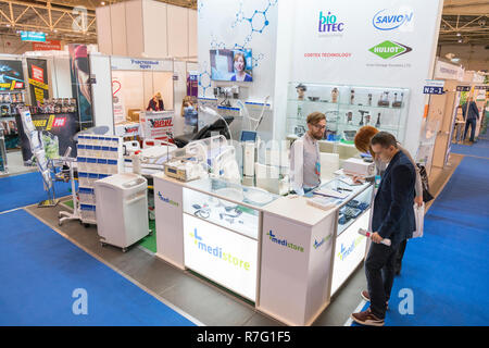 Kiev, Ukraine. October 5 2018. Dental exhibition, dental equipment. Stock Photo