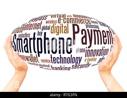 Smartphone Payment word cloud concept on white background. Stock Photo