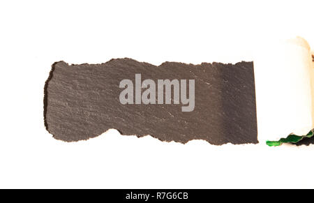 torn off white paper strip - background Stock Photo