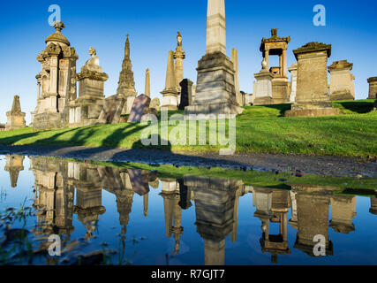 The Glasgow Necropolis , Victorian cemetery in Glasgow, Scotland Stock Photo