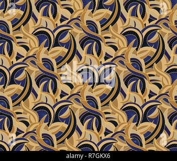 Seamless pattern background with great number curves Stock Vector