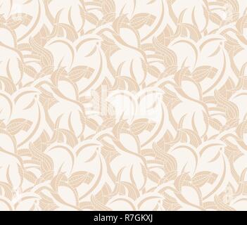 Seamless pattern with curves on beige background duotone for wallpaper Stock Vector