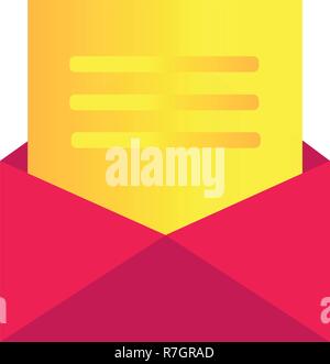 Message icon, envelope illustration - vector mail icon, send letter isolated Stock Vector