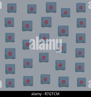 Strongbox background cartoons Stock Vector