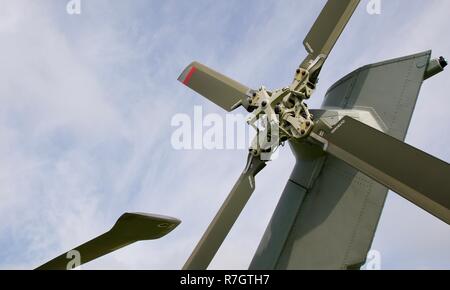 Tail rotor on a Royal Navy Merlin Mk4 helicopter Stock Photo