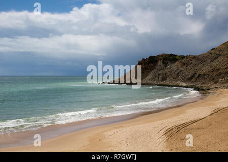 Burgau Beach, on the west coast of the Algarve, Portugal Stock Photo