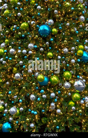 Christmas tree bauble ornaments Stock Photo