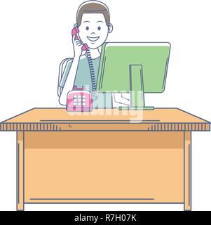 costumer support services Stock Vector