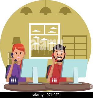 costumer support services Stock Vector