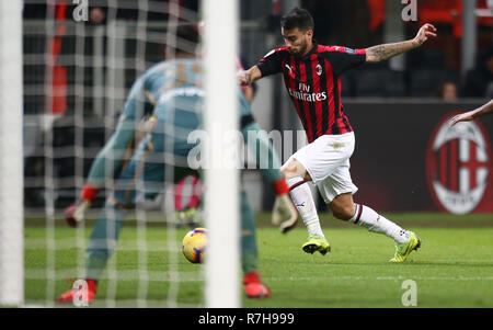 ESCLUSIVA MILAN  Foto Spada/LaPresse 09 December  2018 Milano ( Italia ) sport calcio Milan vs Torino  - Campionato di calcio Serie A TIM 2018/2019 - Stadio San Siro  Nella foto: Suso  EXCLUSIVE MILAN  Photo Spada/LaPresse December 09 , 2018 Milan ( Italy ) sport soccer Milan vs Torino - Italian Football Championship League A TIM 2018/2019 - San Siro Stadium In the pic: Suso Stock Photo