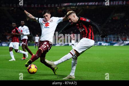 ESCLUSIVA MILAN  Foto Spada/LaPresse 09 December  2018 Milano ( Italia ) sport calcio Milan vs Torino  - Campionato di calcio Serie A TIM 2018/2019 - Stadio San Siro  Nella foto:  Castillejo  EXCLUSIVE MILAN  Photo Spada/LaPresse December 09 , 2018 Milan ( Italy ) sport soccer Milan vs Torino - Italian Football Championship League A TIM 2018/2019 - San Siro Stadium In the pic:  Castillejo Stock Photo