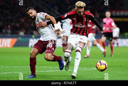 ESCLUSIVA MILAN  Foto Spada/LaPresse 09 December  2018 Milano ( Italia ) sport calcio Milan vs Torino  - Campionato di calcio Serie A TIM 2018/2019 - Stadio San Siro  Nella foto:  Castillejo  EXCLUSIVE MILAN  Photo Spada/LaPresse December 09 , 2018 Milan ( Italy ) sport soccer Milan vs Torino - Italian Football Championship League A TIM 2018/2019 - San Siro Stadium In the pic:  Castillejo Stock Photo