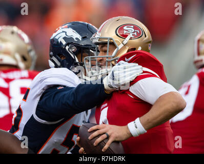 Denver Broncos linebacker Bradley Chubb (55) lines up against the Tampa Bay  Buccaneers in the first half of an NFL football game, Sunday, Sept.. 27,  2020, in Denver. (AP Photo/Justin Edmonds Stock