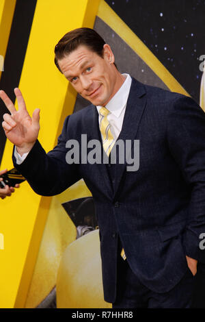 Los Angeles, USA. 9th Dec 2018. John Cena at the Premiere of Paramount Pictures' 'Bumblebee' held at the TCL Chinese Theatre in Hollywood, CA, December 9, 2018. Photo by Joseph Martinez / PictureLux Credit: PictureLux / The Hollywood Archive/Alamy Live News Stock Photo