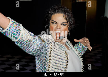 MONTREAL, CANADA - SEPTEMBER 23, 2018: Michael Jackson, American singer, songwriter and dancer. Wax museum Grevin in Montreal, Quebec, Canada Stock Photo