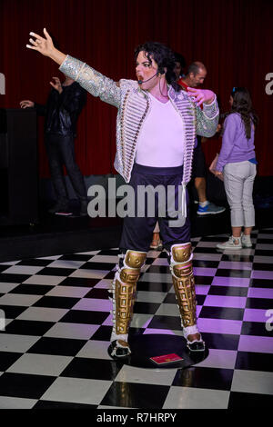 MONTREAL, CANADA - SEPTEMBER 23, 2018: Michael Jackson, American singer, songwriter and dancer. Wax museum Grevin in Montreal, Quebec, Canada Stock Photo